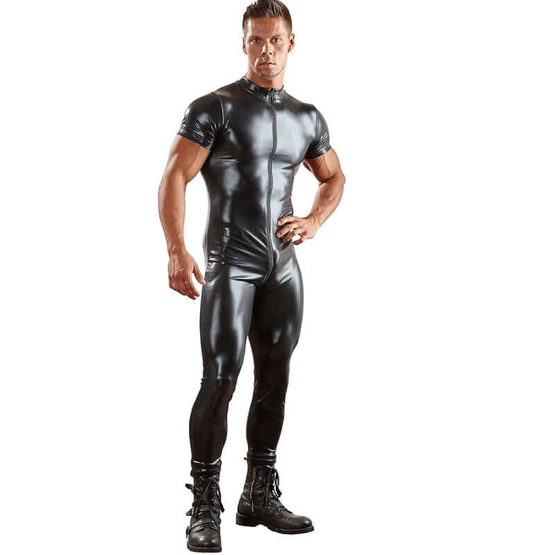 Zipper PU Bodysuit