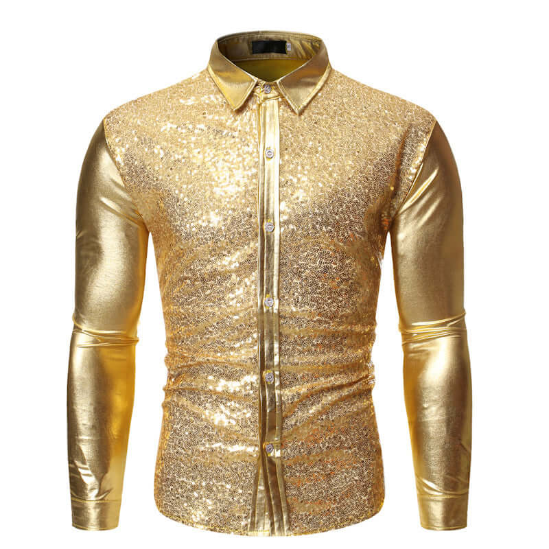 Sequin Button Down