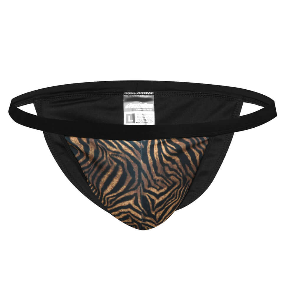 Mens Bikini Style Animal Print Swimwear