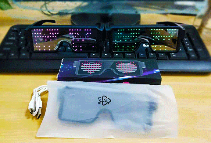 Led Multi-Function Display Glasses