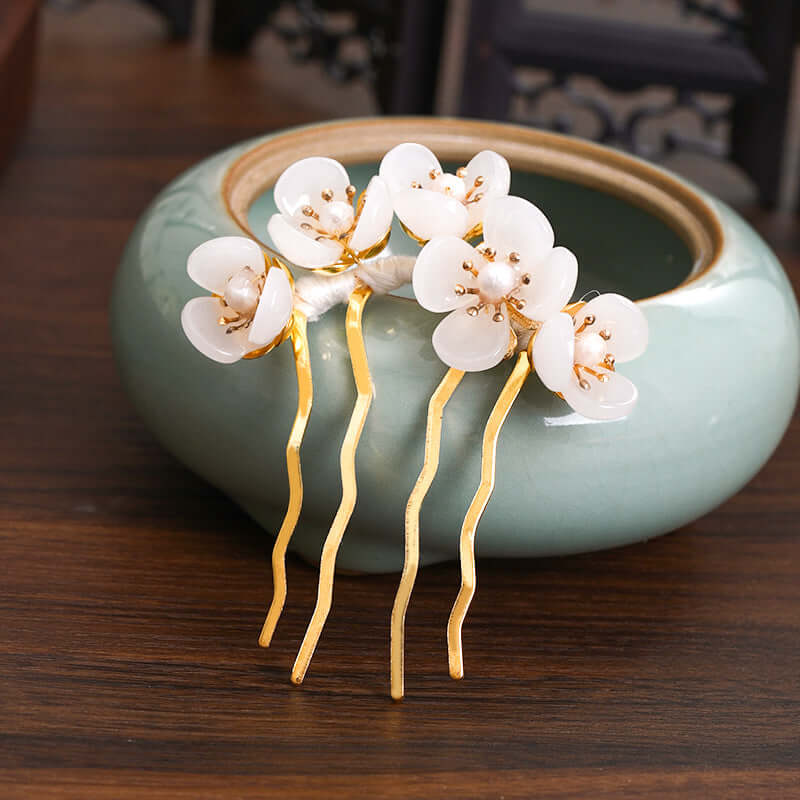 Handmade Flower Pearl Hairpin