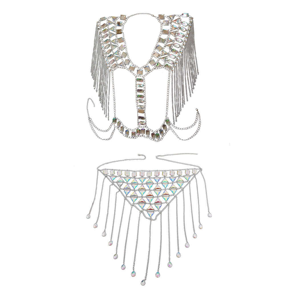 Gemstone Fringed Vest Waist Chain