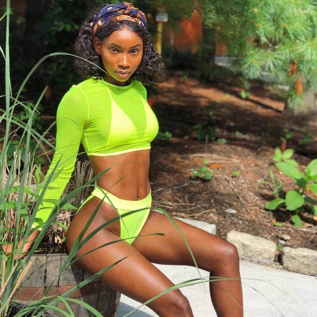 3 Piece Neon Green Bikini
