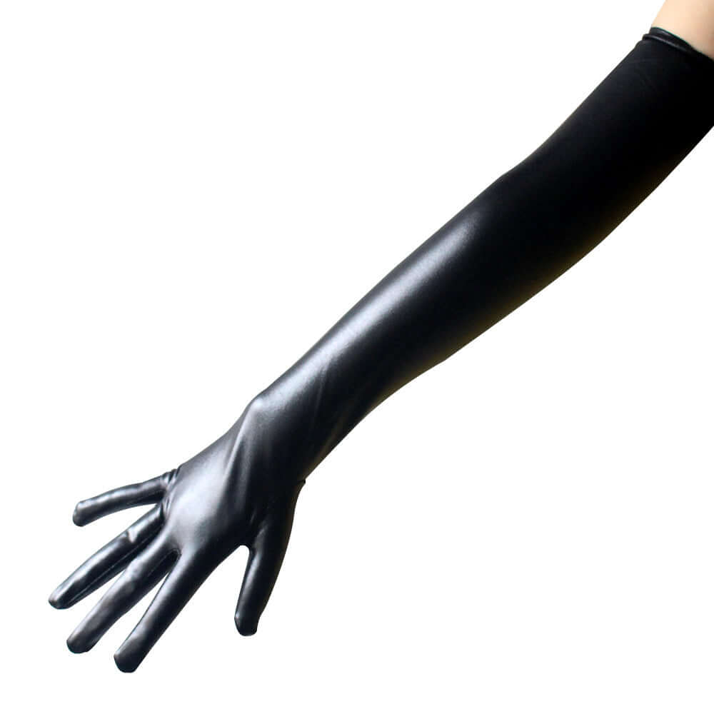 Patent Leather Elbow Gloves