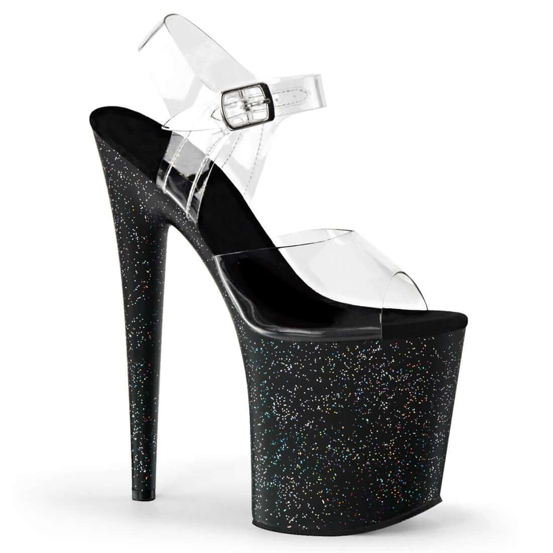 Dot Glitter Platform Stiletto Heels