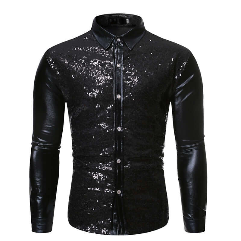 Sequin Button Down