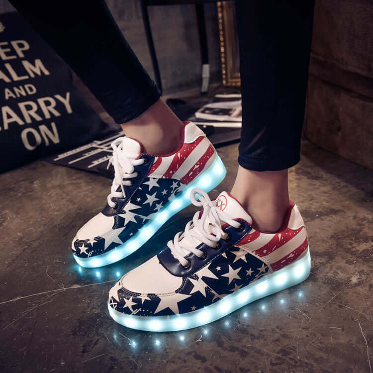 LED Stars and Stripes Shoes