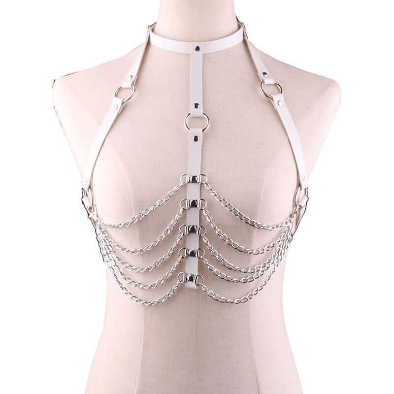 Leather Collar Body Chain
