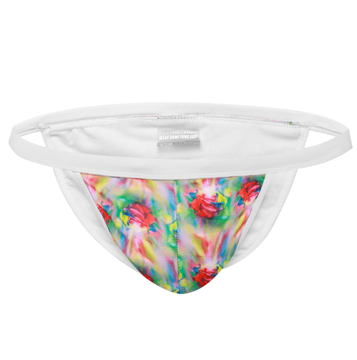 Mens Bikini Style Rose Print Swimwear