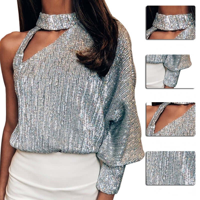 Off-Shoulder Halterneck top