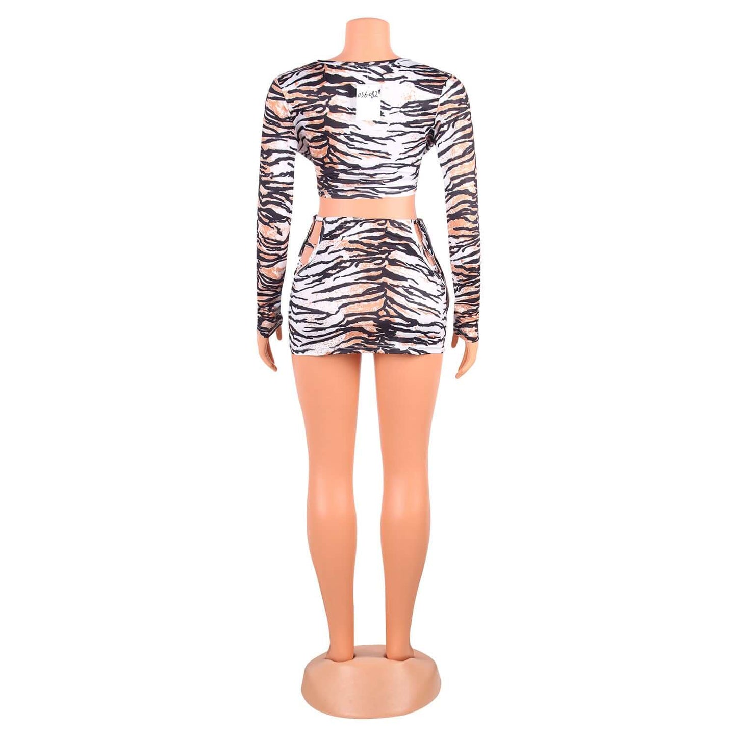 Tiger Print Skirt Suit