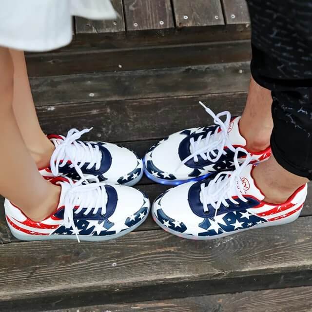 LED Stars and Stripes Shoes