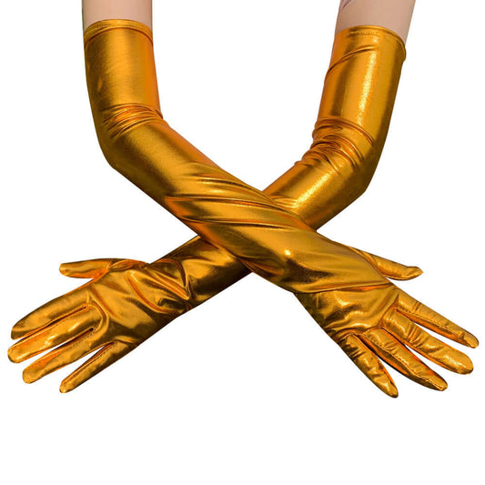 Patent Leather Elbow Gloves
