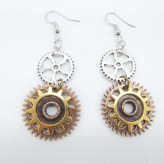 Retro Gear Earrings Steampunk