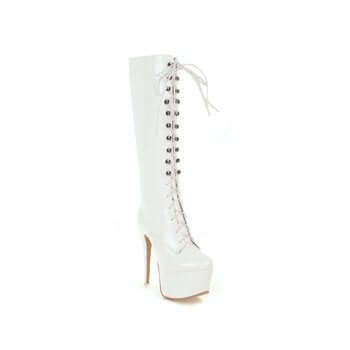 Super High Heel Lace Boots