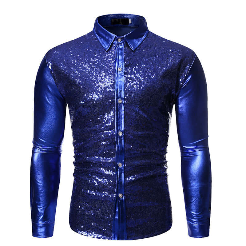 Sequin Button Down