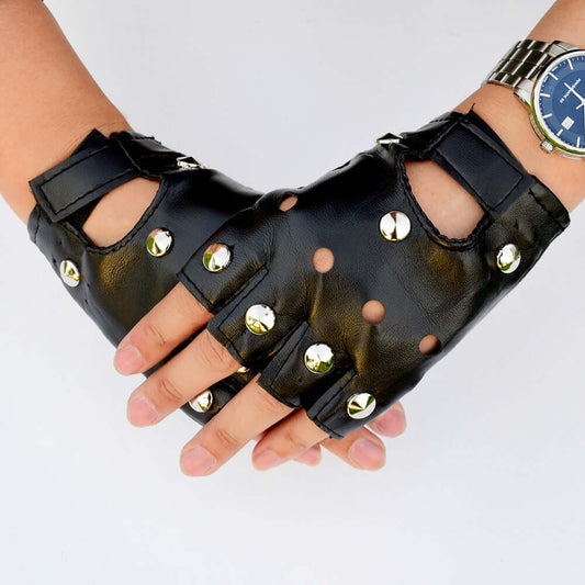 Leather Fingerless Gloves