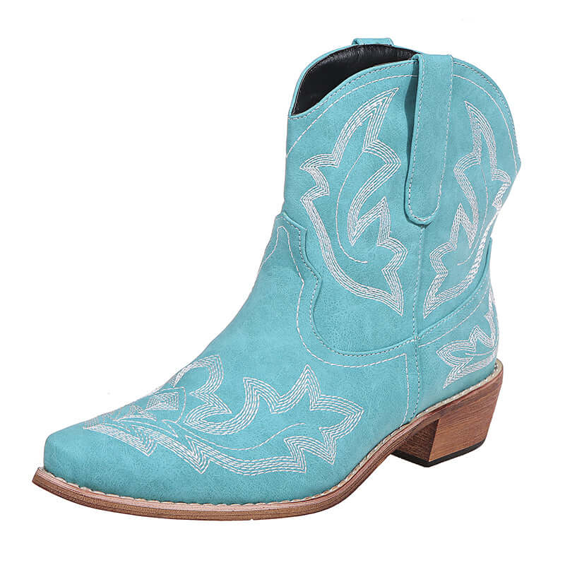 Wedge Heel Cowgirl Boots