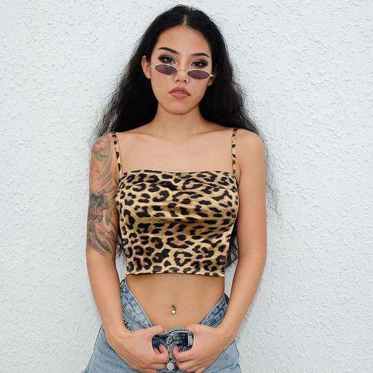 Leopard Side Boob Tank Top