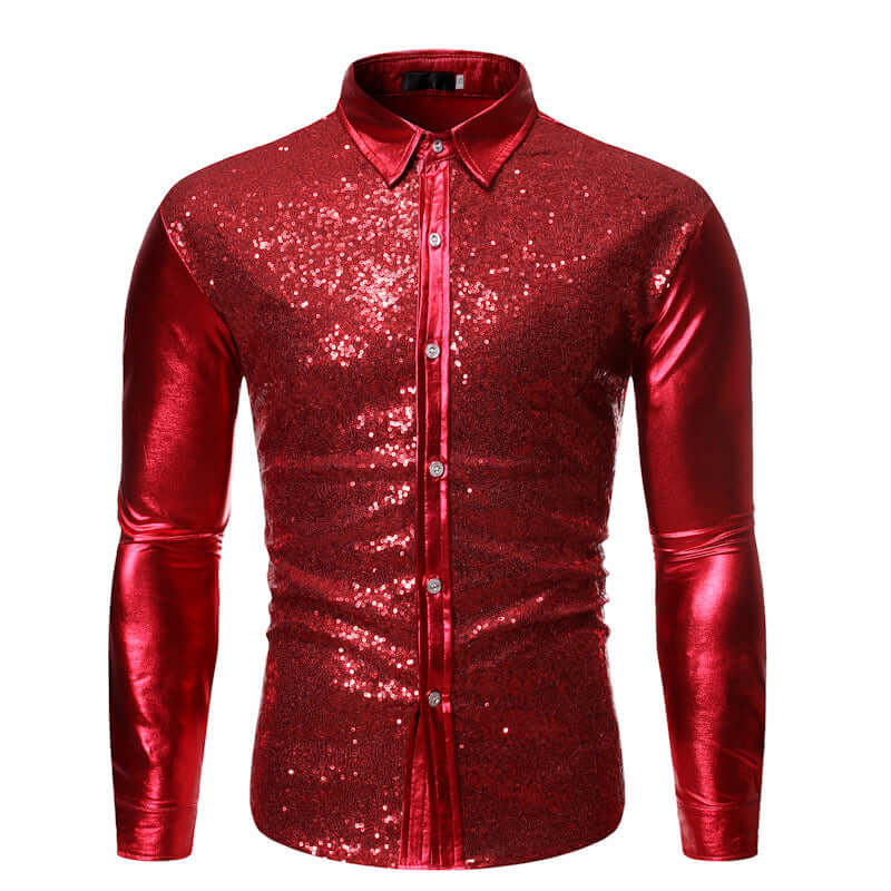 Sequin Button Down