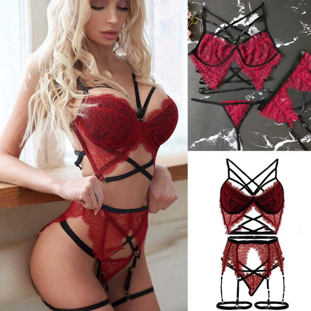 Falling Lace Lingerie Set