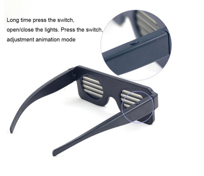 Led Multi-Function Display Glasses