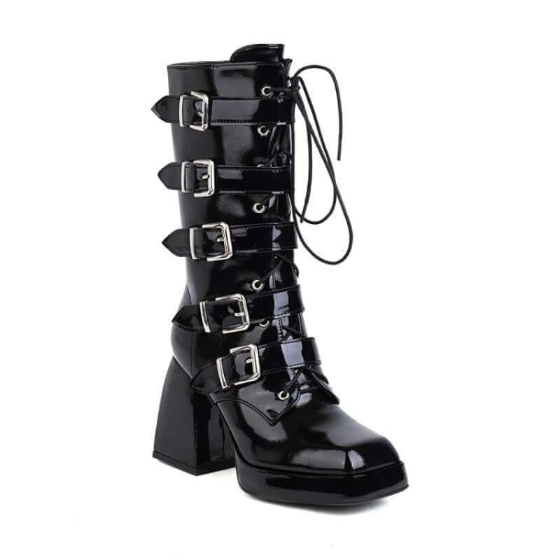 Square Toe Knee Boots