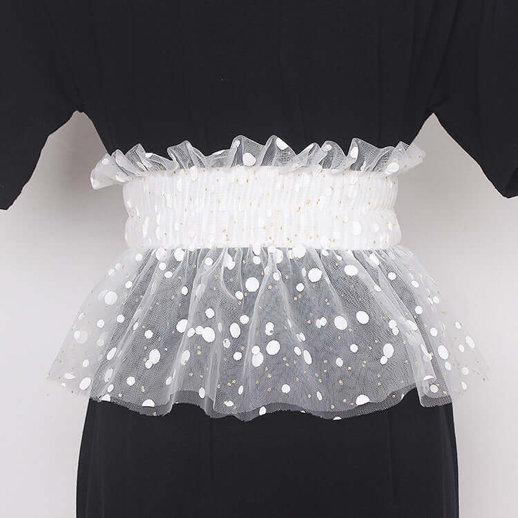 Elastic Waist Metal Double Buckle Wide Girdle
