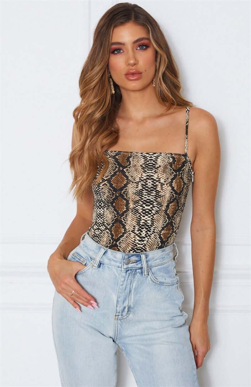 Leopard-print camisole