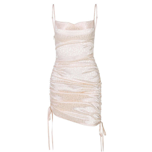 Leopard Drawstring Dress