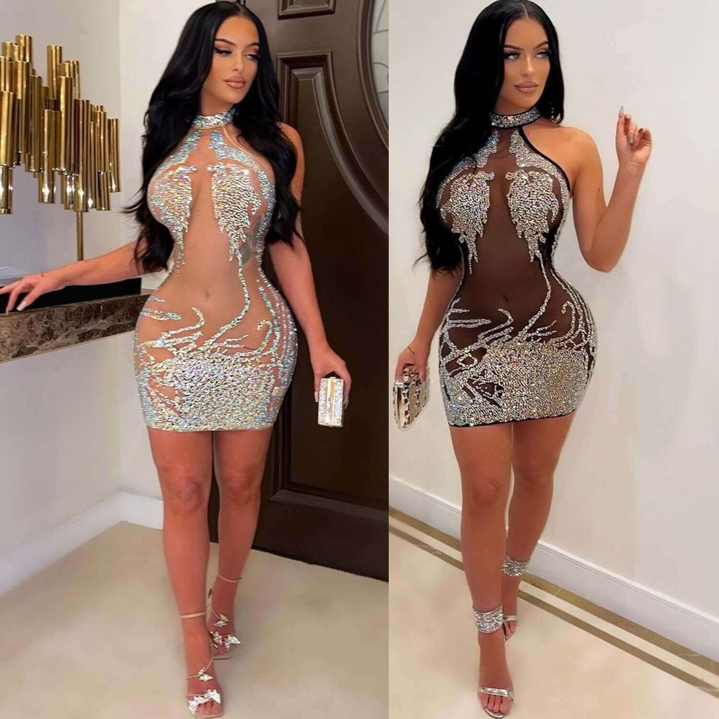 Flashy See-Through Dress