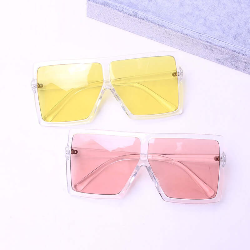 Retro Large Square Frame Sunglasses