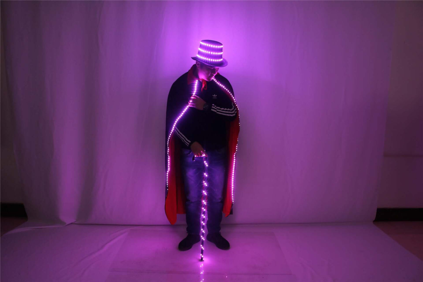 Led Hat Cloak and Cane