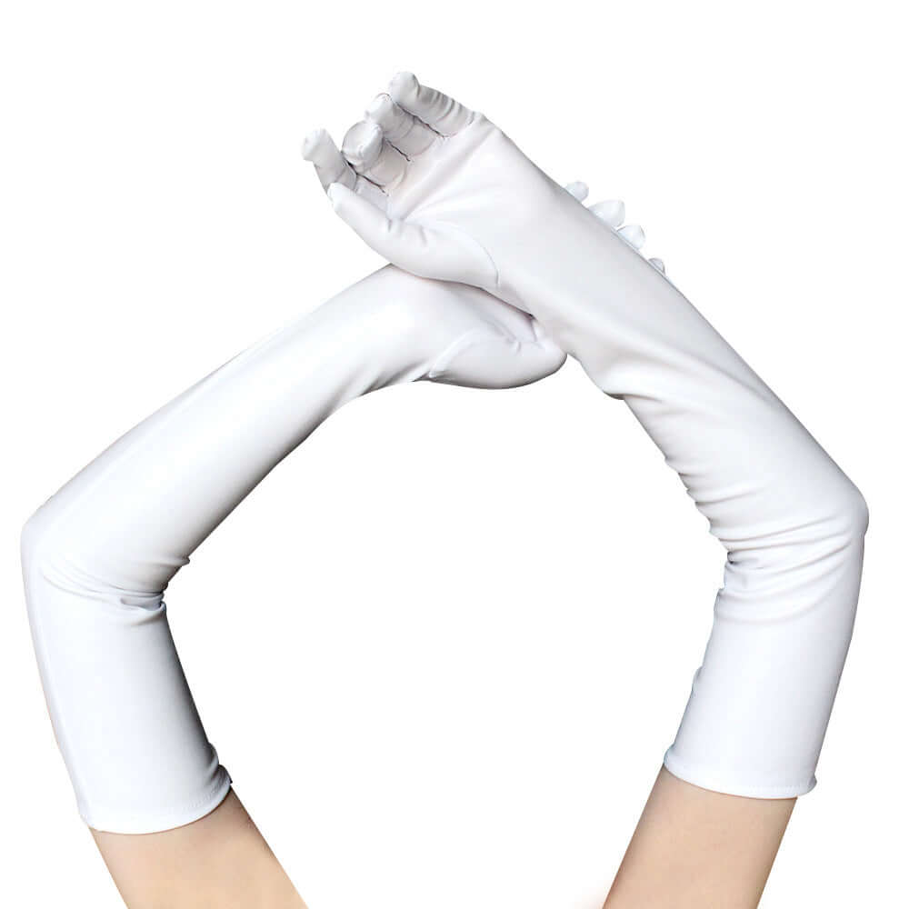 Patent Leather Elbow Gloves