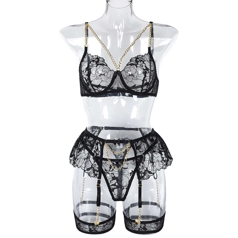 Skirt Girdle Four Piece Set with Chains