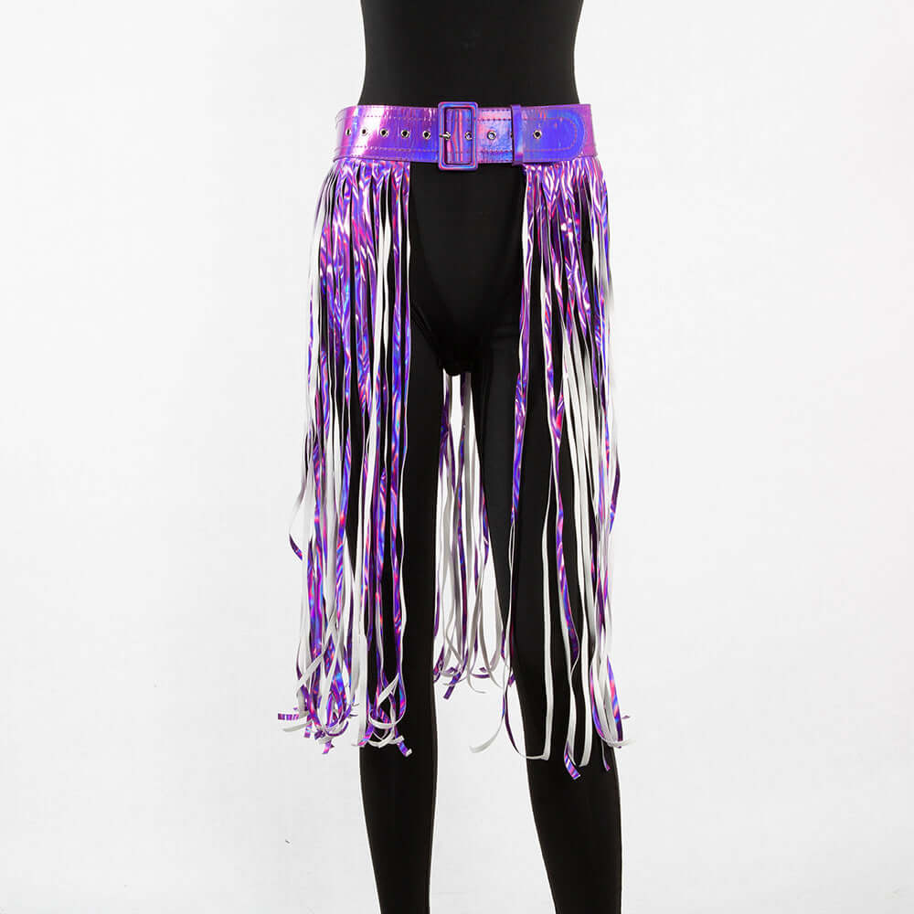 Metallic Fringe Skirt
