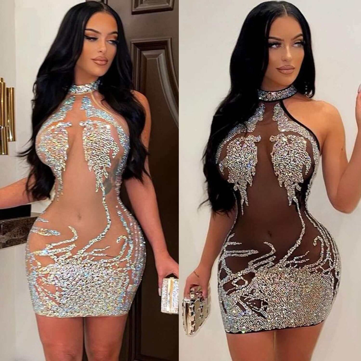 Flashy See-Through Dress