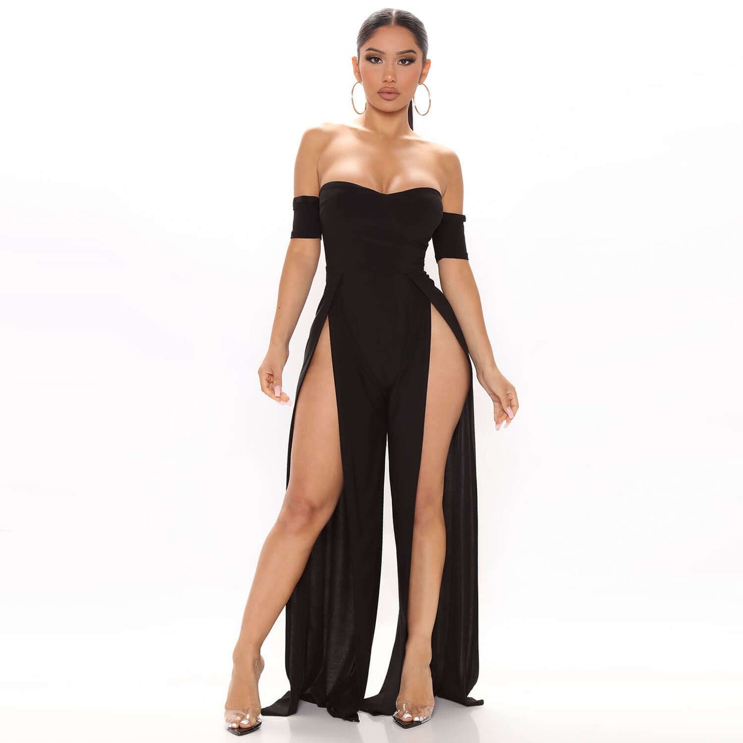 Mesh Print Bodysuit Dress