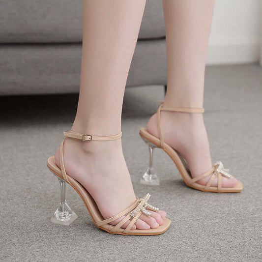 Bow Rhinestone Sandals