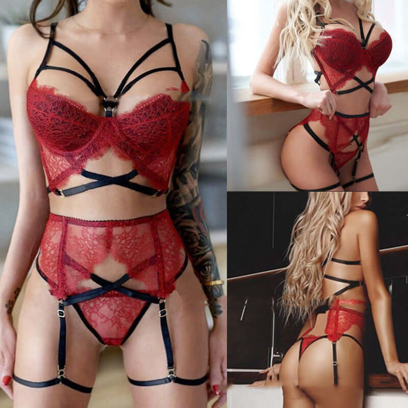 Falling Lace Lingerie Set