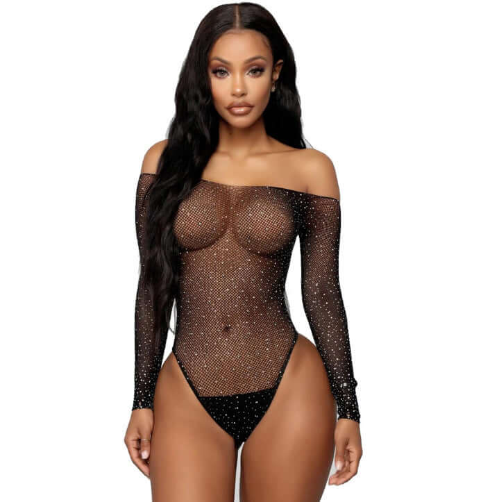 Off Shoulder Long Sleeve Bodysuit