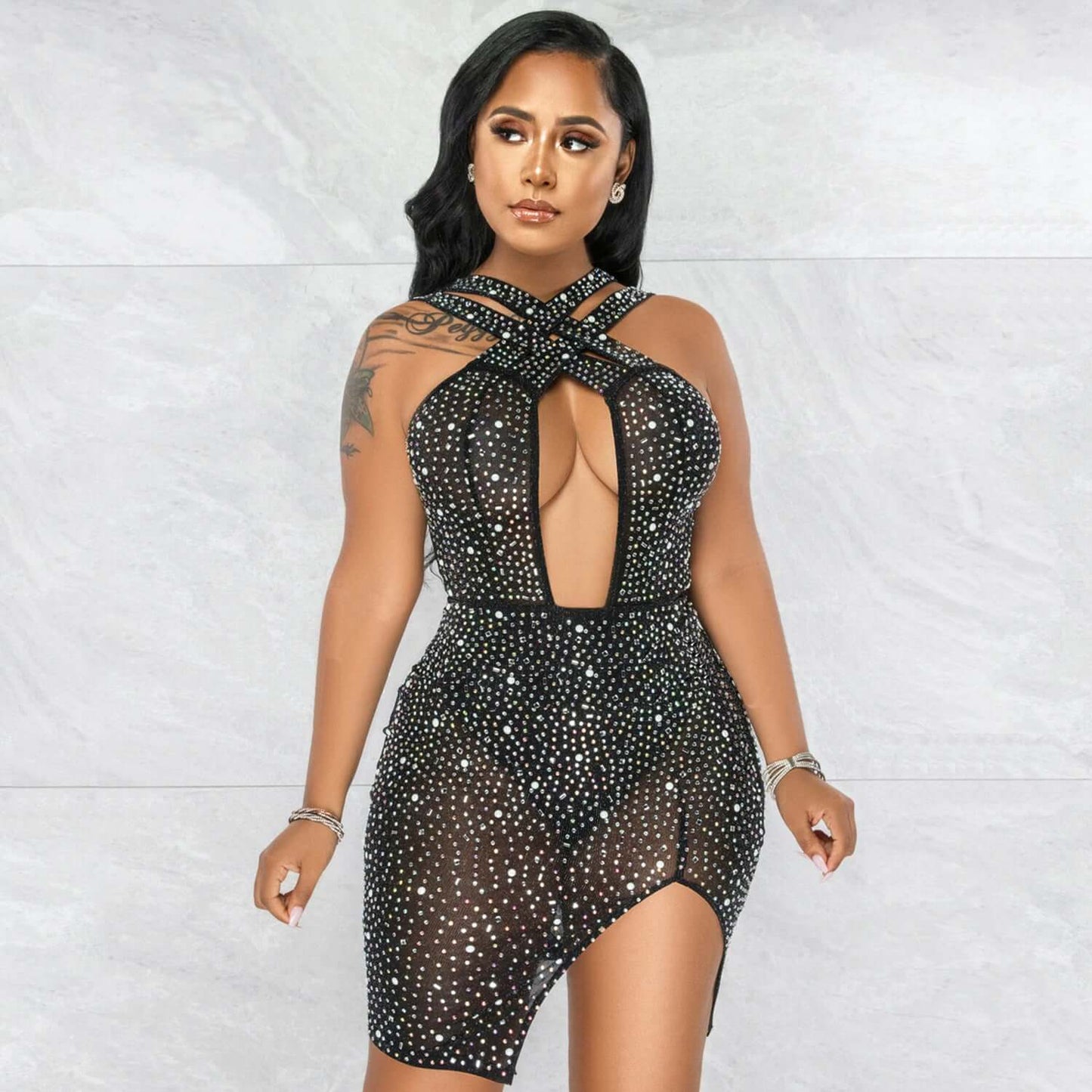 Mesh Sparkle Dress