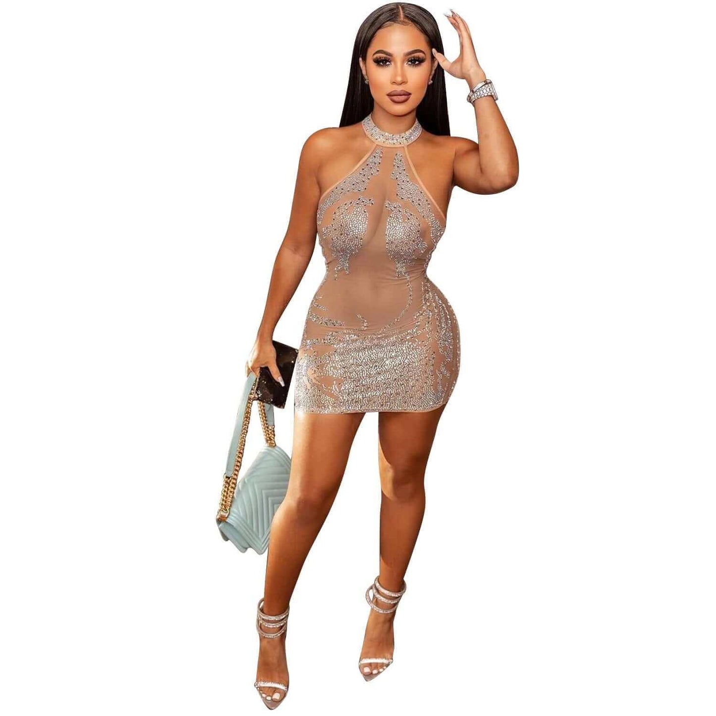 Flashy See-Through Dress
