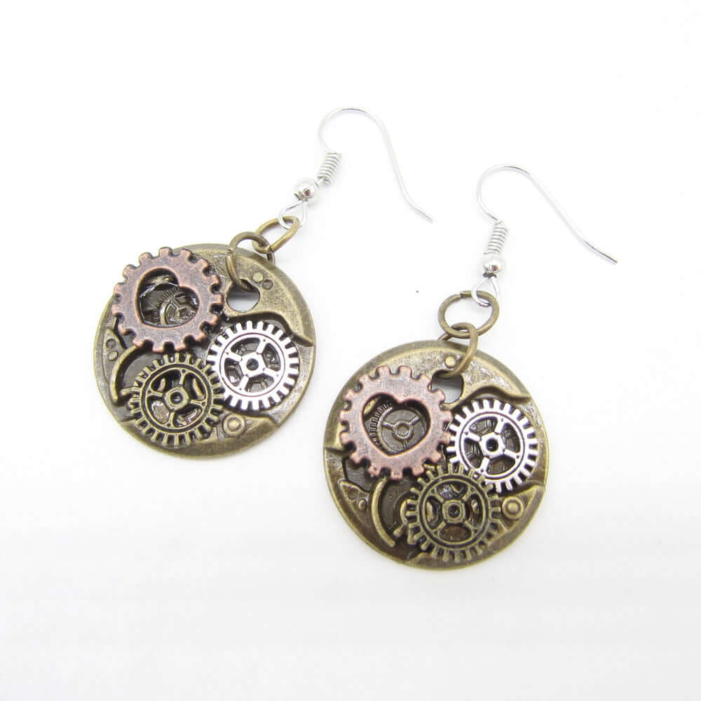 Retro Gear Earrings Steampunk