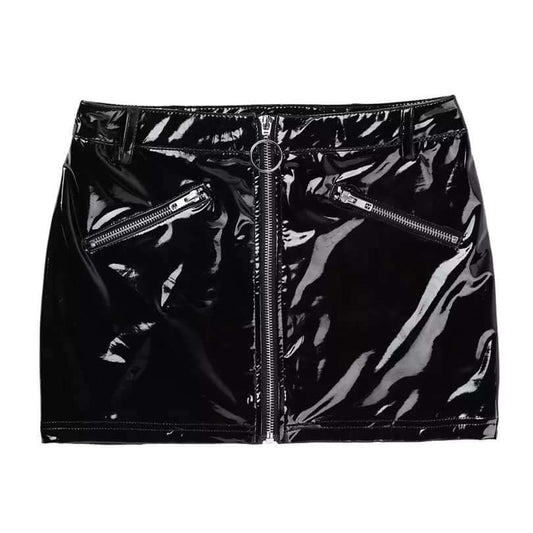 High-gloss Patent Leather Skirt