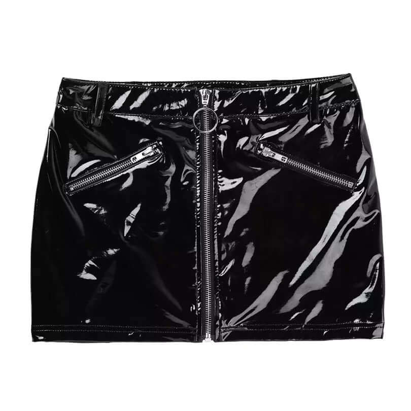 High-gloss Patent Leather Skirt