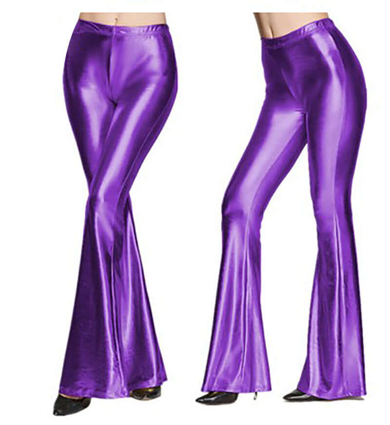 Metallic Glitter Bell Bottoms
