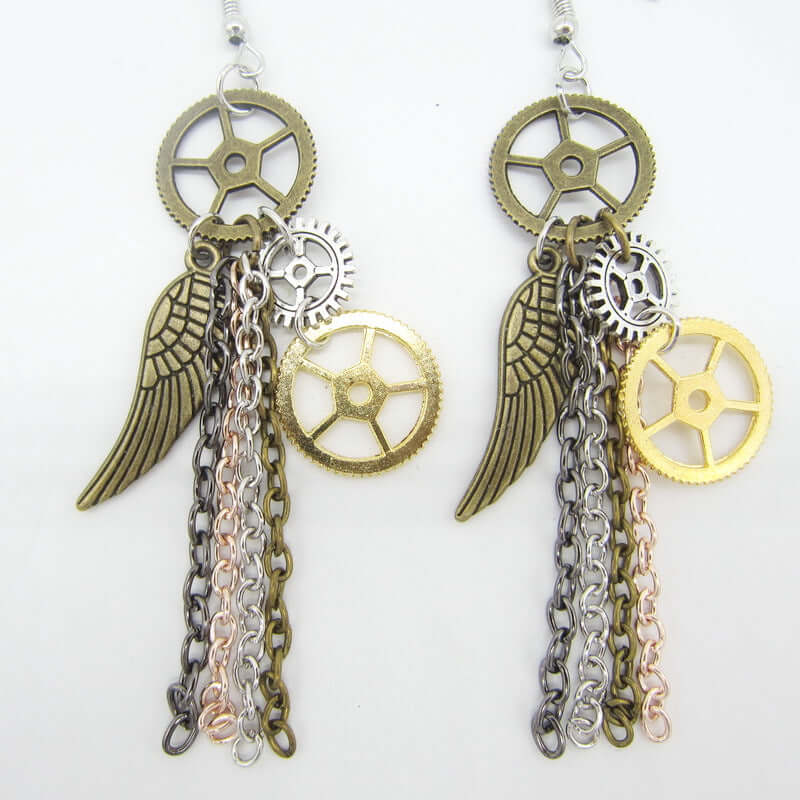 Retro Gear Earrings Steampunk