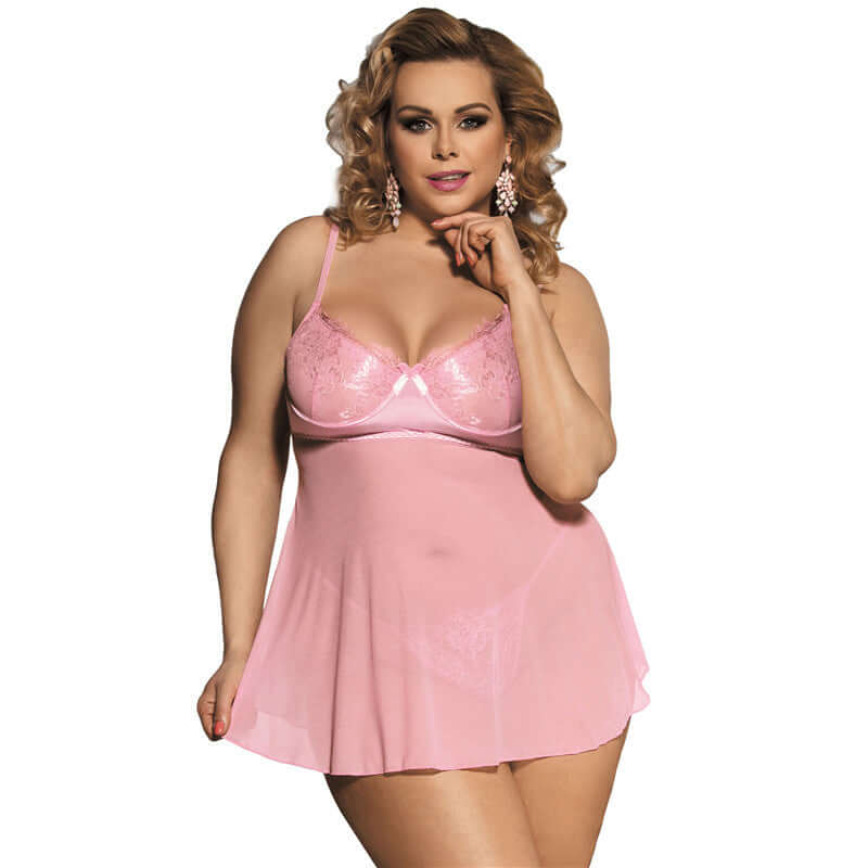 Pink Plus Size Nightdress