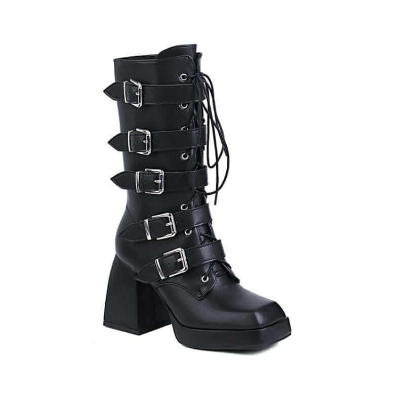 Square Toe Knee Boots
